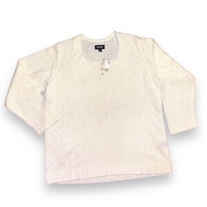 NWT Avenue size 18/20 Women’s cream pullover  sweater